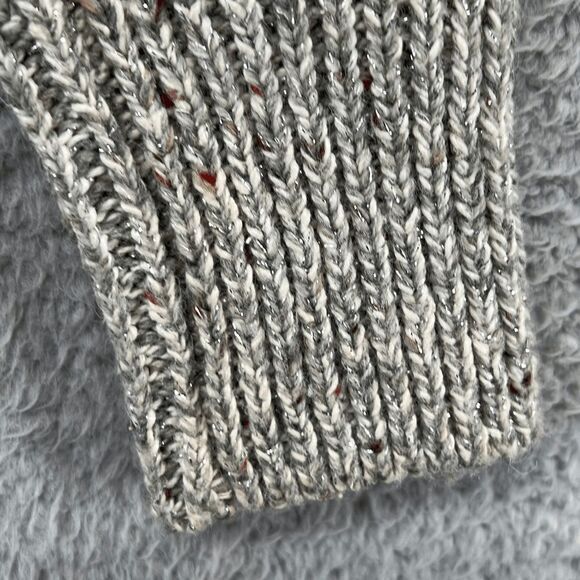 Vintage 80s Turtleneck‎ Boho Metallic Sweater M Mod Chunky Knit Retro 90s - Picture 13 of 13